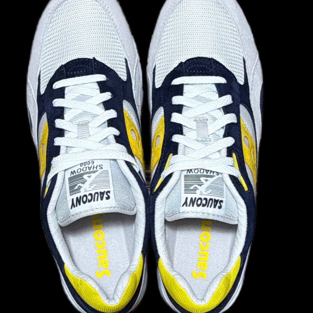 🔥Saucony SHADOW 6000  Men's size 11 Sneakers -Navy, Yellow, Blk, & White *NEW* - Picture 7 of 13